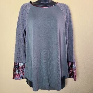 Simply Noelle Velvet Accented Top